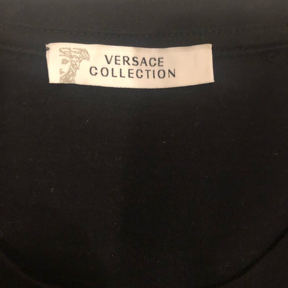 Gianni Versace  large black Cotton T-shirt with metallic studs and beads - Picture 6 of 10